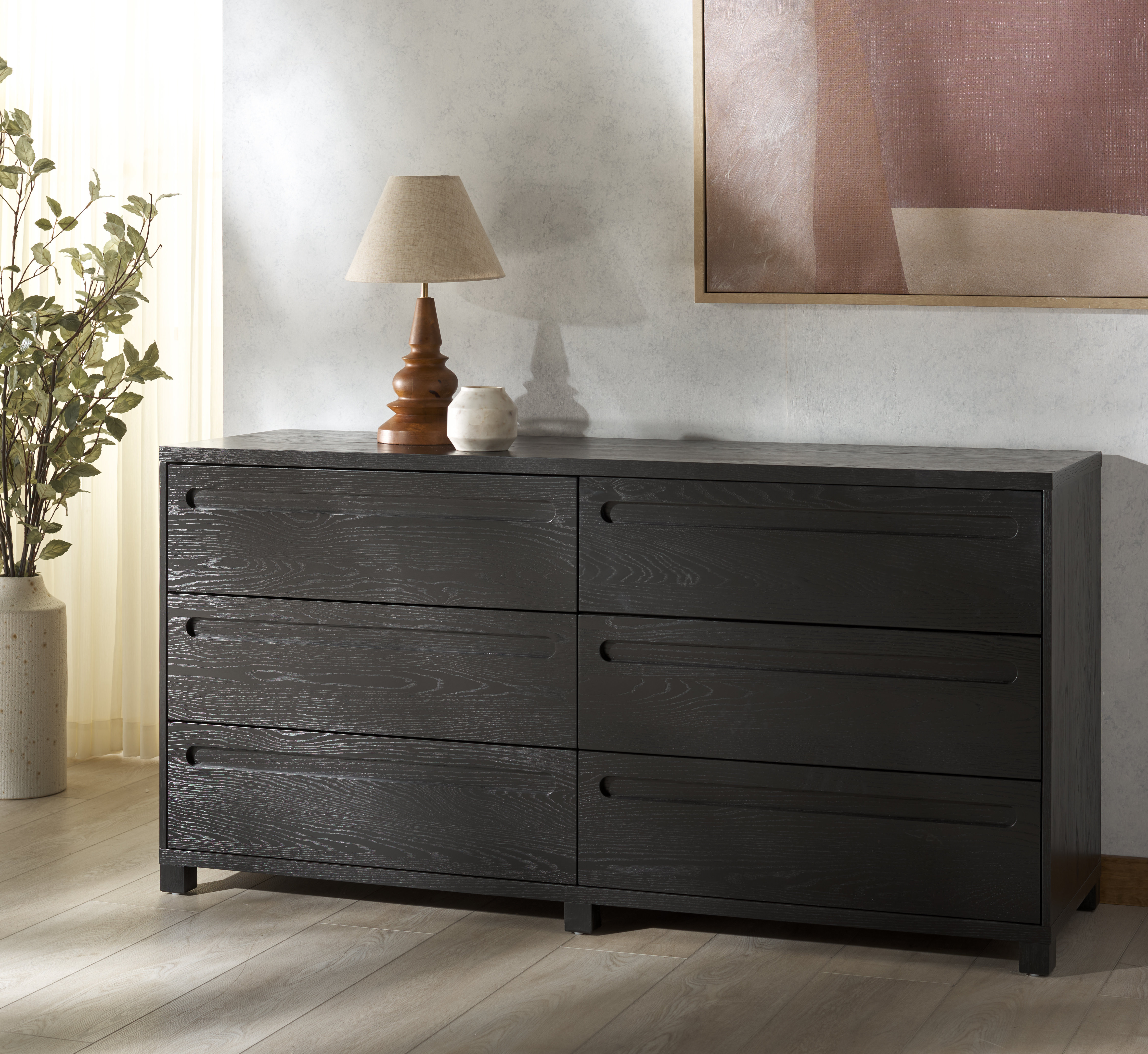 Latitude Run® Lesheka 6 Drawer Wood Dresser & Reviews | Wayfair